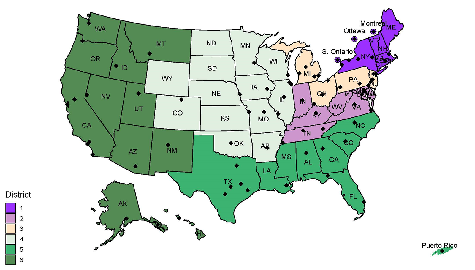 ASA Chapter Map